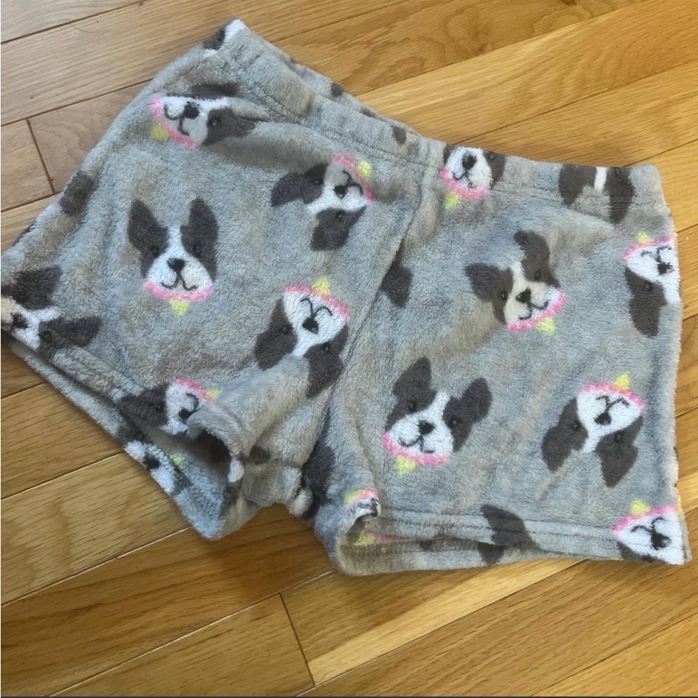 Falls Creek Fleece Dog Pattern Shorts